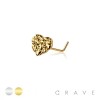 RUGGED HEART 316L SURGICAL STEEL L-SHAPE NOSE RING